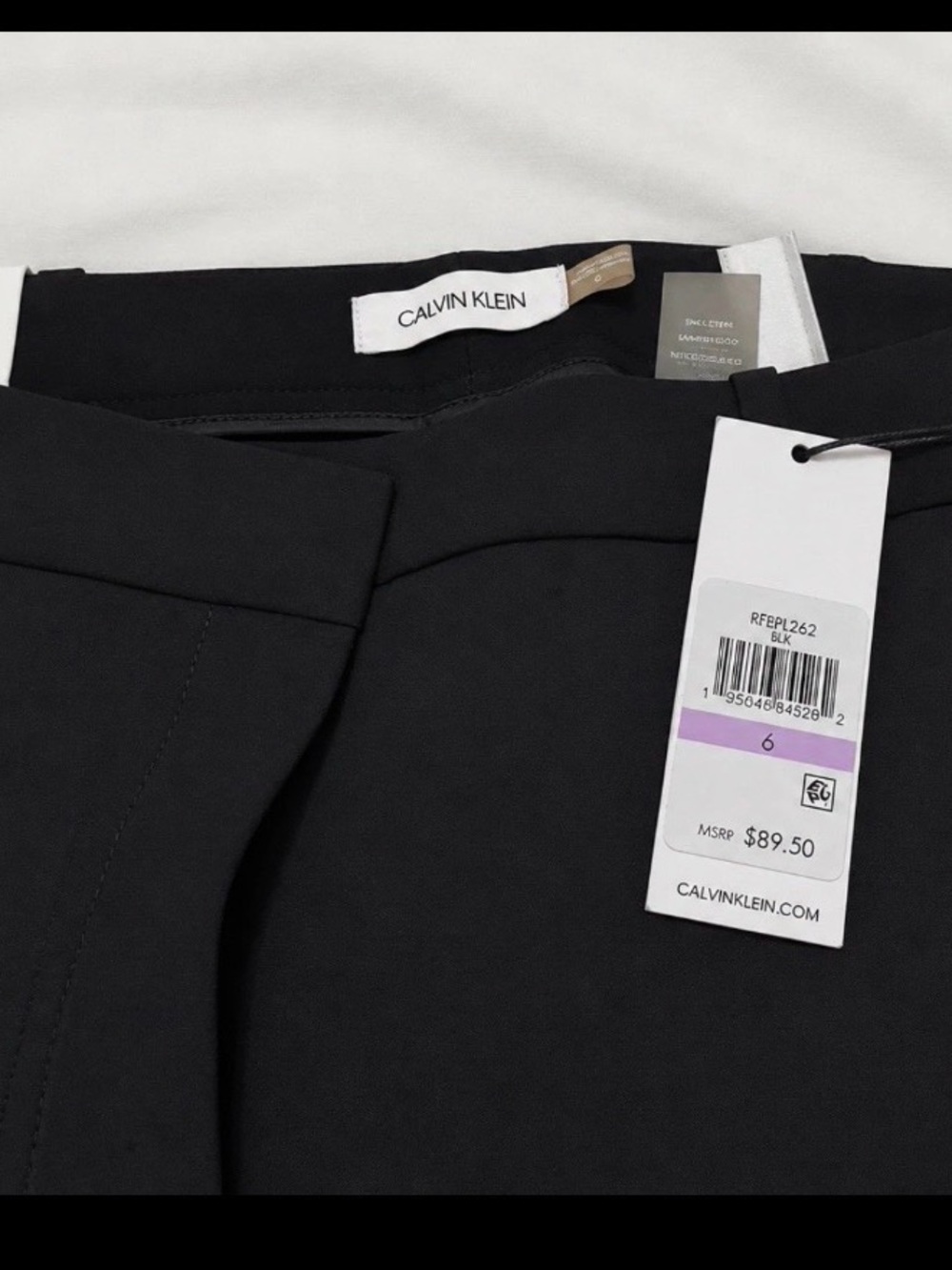 Professional work pants. Calvin Klein Black Boot-Cut Flare Dress Pants. - Picture 5 of 8